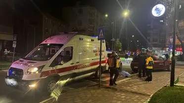 Kırklareli yaya kazası sonrası görüntüler