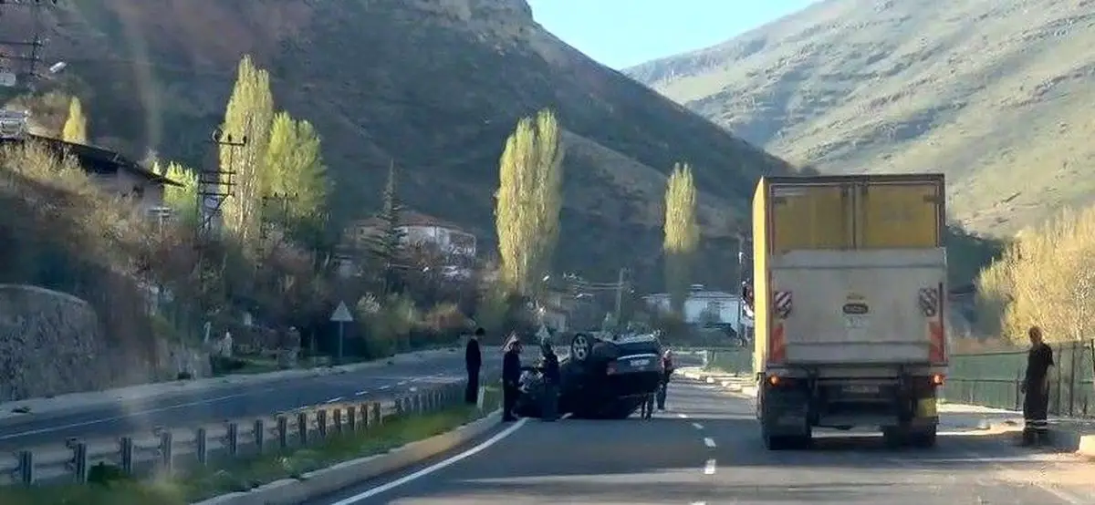 Takla atan otomobil Malatya‑Kayseri yolunda