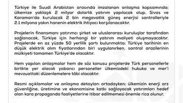 DMM, Suudi Arabistan'la Enerji Anlaşmasının Türkiye’ye Katkılarını Açıklıyor