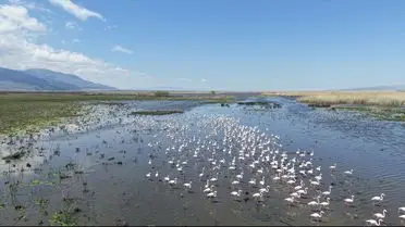Eber Gölü su seviyesi ölçümü