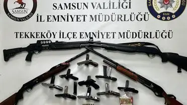 Samsun Tekkeköy'de Büyük Kaçak Silah Operasyonu: 4 Şüpheli Gözaltında