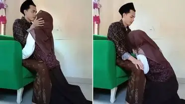 Endonezya’da Eşine Öpücük Yağdıran Kadının Geleneksel Selamı Sosyal Medyada Bölünmüş Tepkilere Yol Açtı