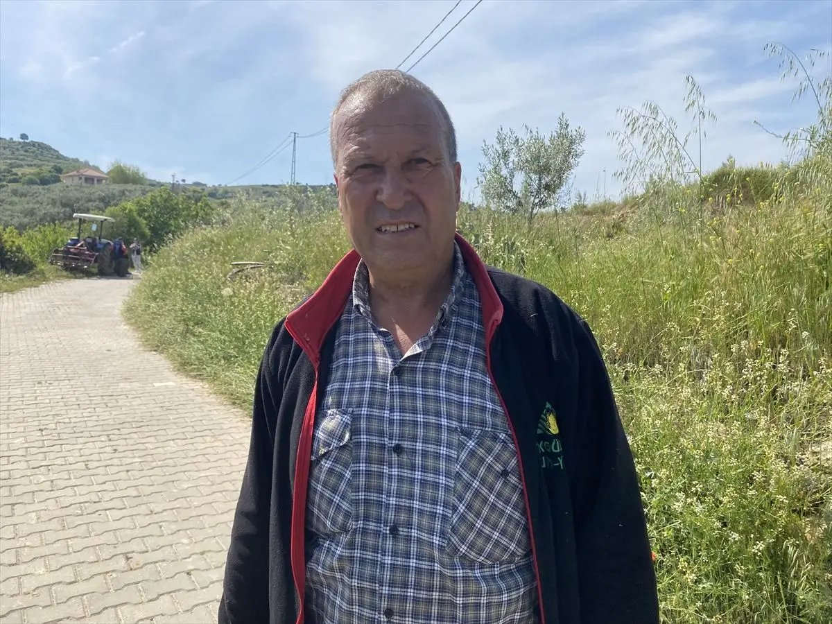 Manisa’da şarampole devrilen traktör