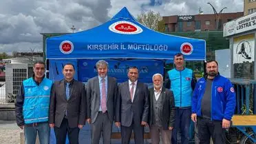 Kurban bağışı standının fotoğrafı