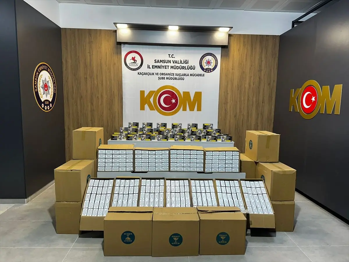Samsun’da Dev Kaçakçılık Operasyonu: 250 Bin Makaron ve 160 Paket Sigara Ele Geçirildi