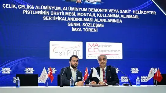 HeliPLAT ve Maco Makina, SAHA 2026'da Helikopter Pisti Üretim Anlaşması İmzaladı