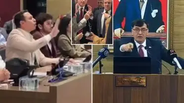 Meclis içinde tartışma anı
