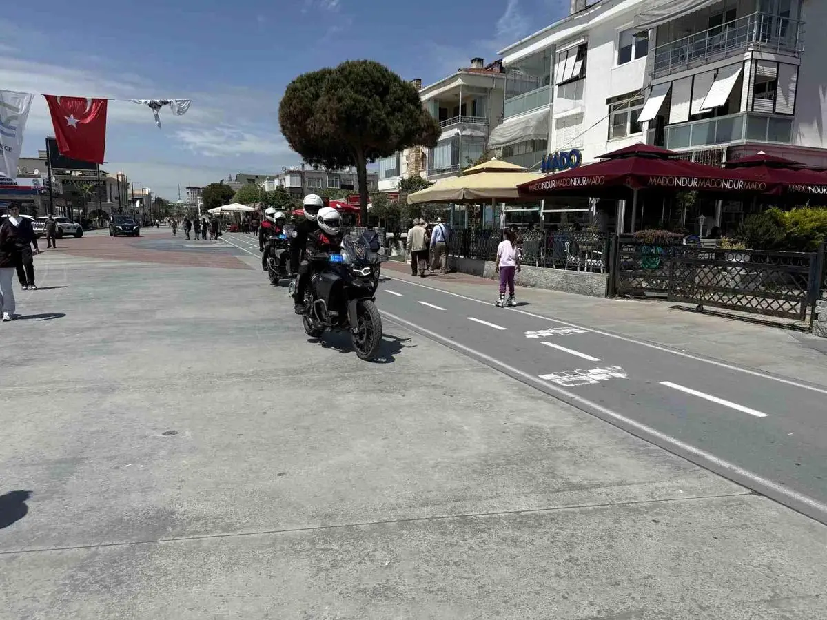 Büyükçekmece sahilinde polis dronu