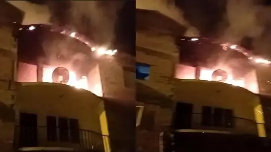 Hakkari Kırıkdağ Köyü'nde 3 Katlı Ev Yangını: Aile Güvende, Ev Büyük Hasar Aldı