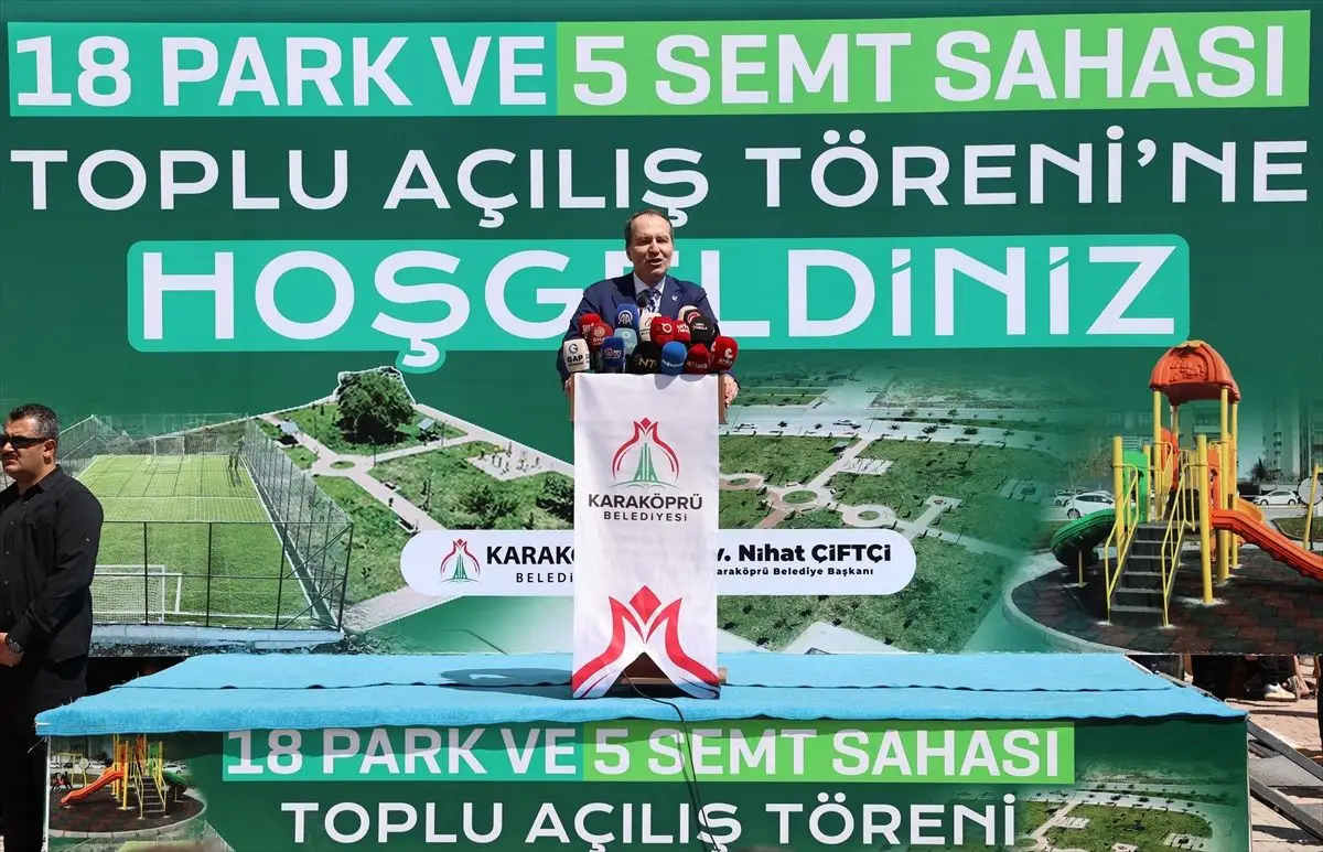 Fatih Erbakan Şanlıurfa’da Yeni Park ve Semt Sahası Açılışını Denetledi
