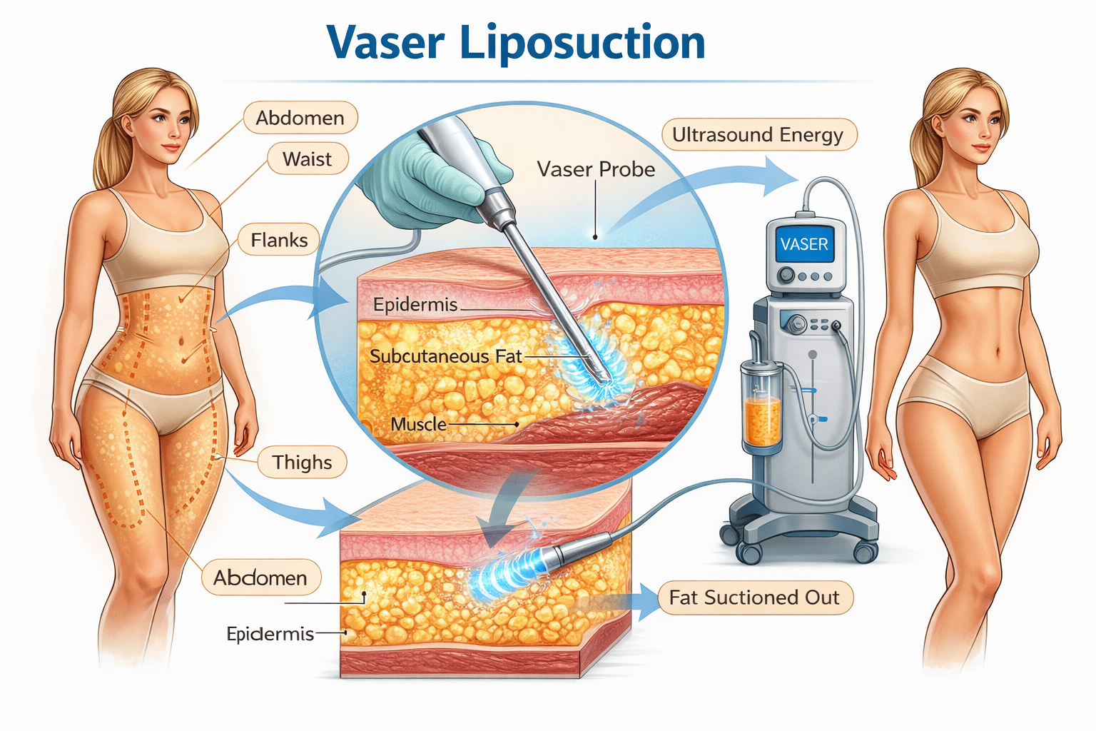 Vaser Liposuction: İnce Dokunuşlarla Şekillendirme