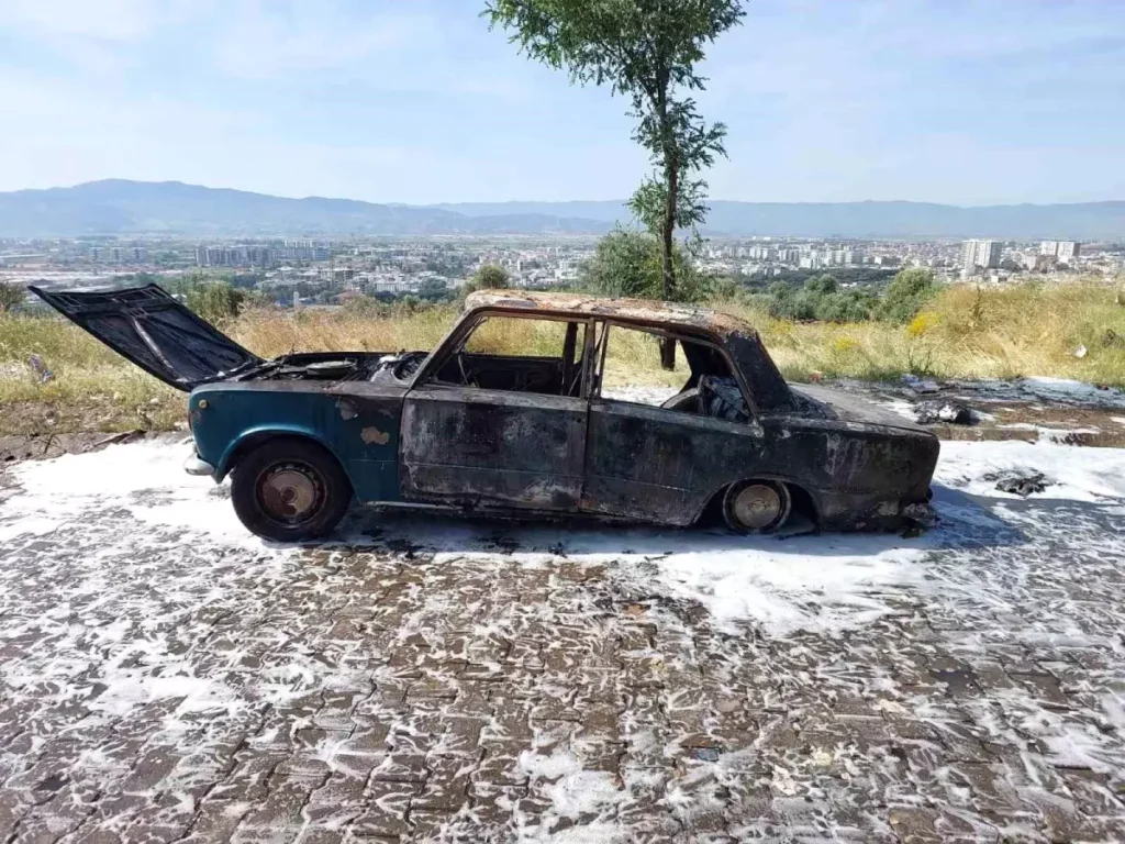 Aydın’da Otomobil Yangını