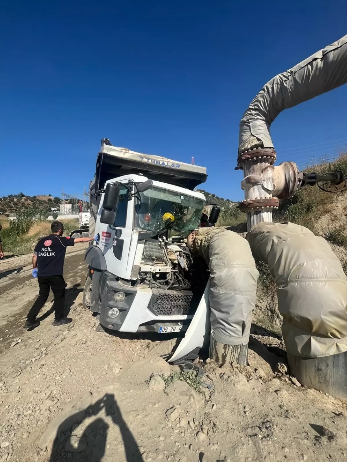 Jeotermal Tesisdeki Kaza Sürücüyü Hastanelik Etti