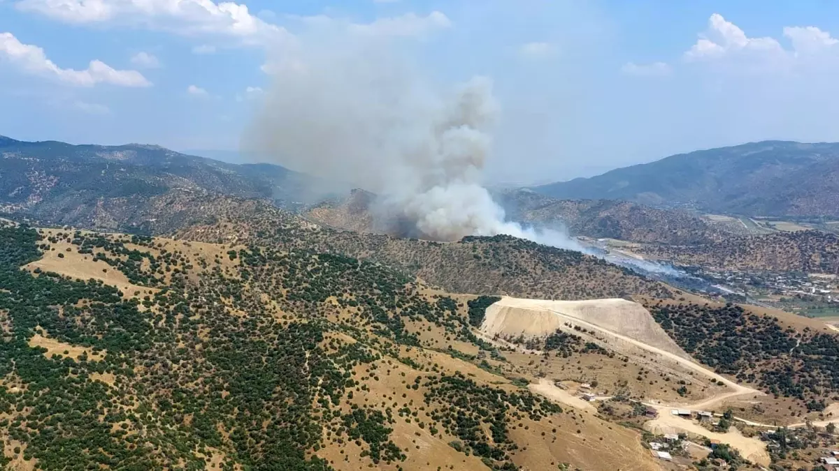 Aydın’da Zirai Alan Yangınına Karşı Söndürme Çalışmaları