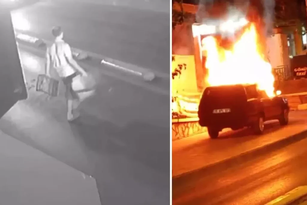 Şiddete Uğrayan Kadının Aracı Kundaklandı