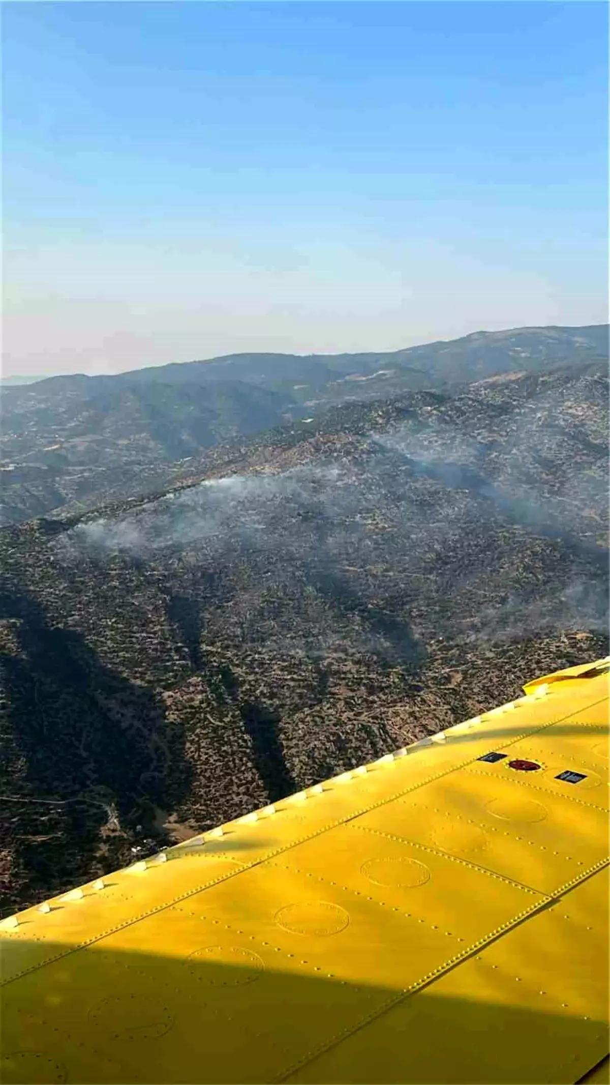 Aydın’ın Bozdoğan İlçesinde Makilik Yangını Söndürme Çalışmaları
