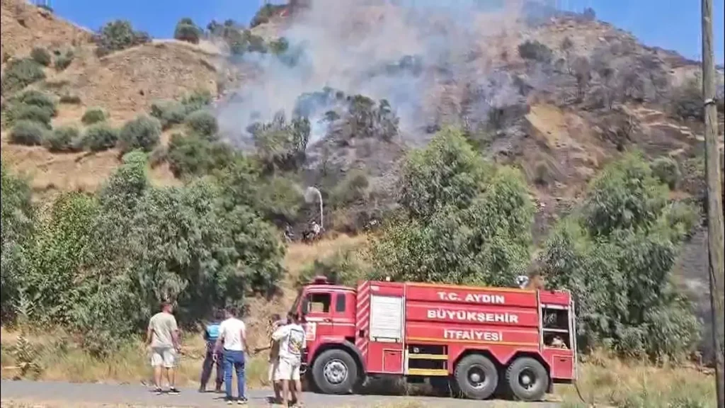 Nazilli’de Tarım Arazisinde Yangın: Ekipler Müdahale Ediyor