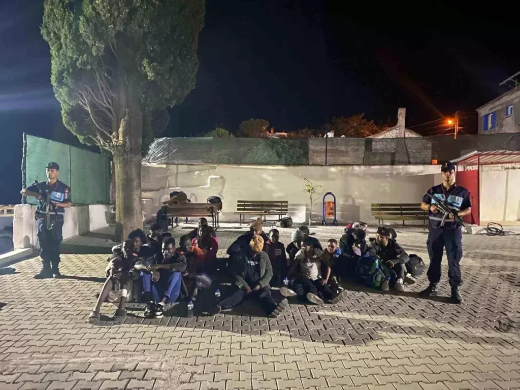 Düzensiz Göçmenler Zeytinlikte Yakalandı