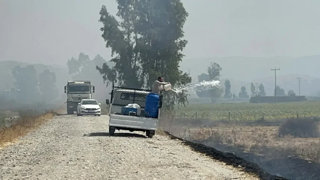 Otluk Yangını Hayvan Çiftliğine Sıçradı