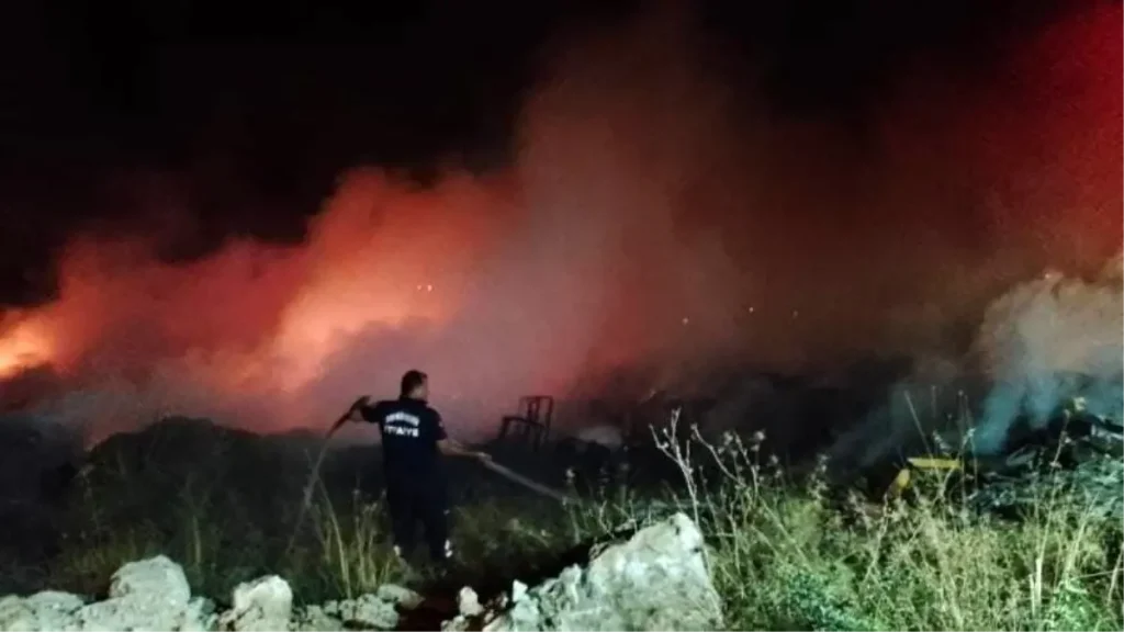 Didim’de Siteler Arasında Yangın Paniği