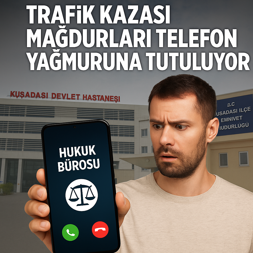 Kuşadası’nda Trafik Kazası Mağdurları Telefon Yağmuruna Tutuluyor