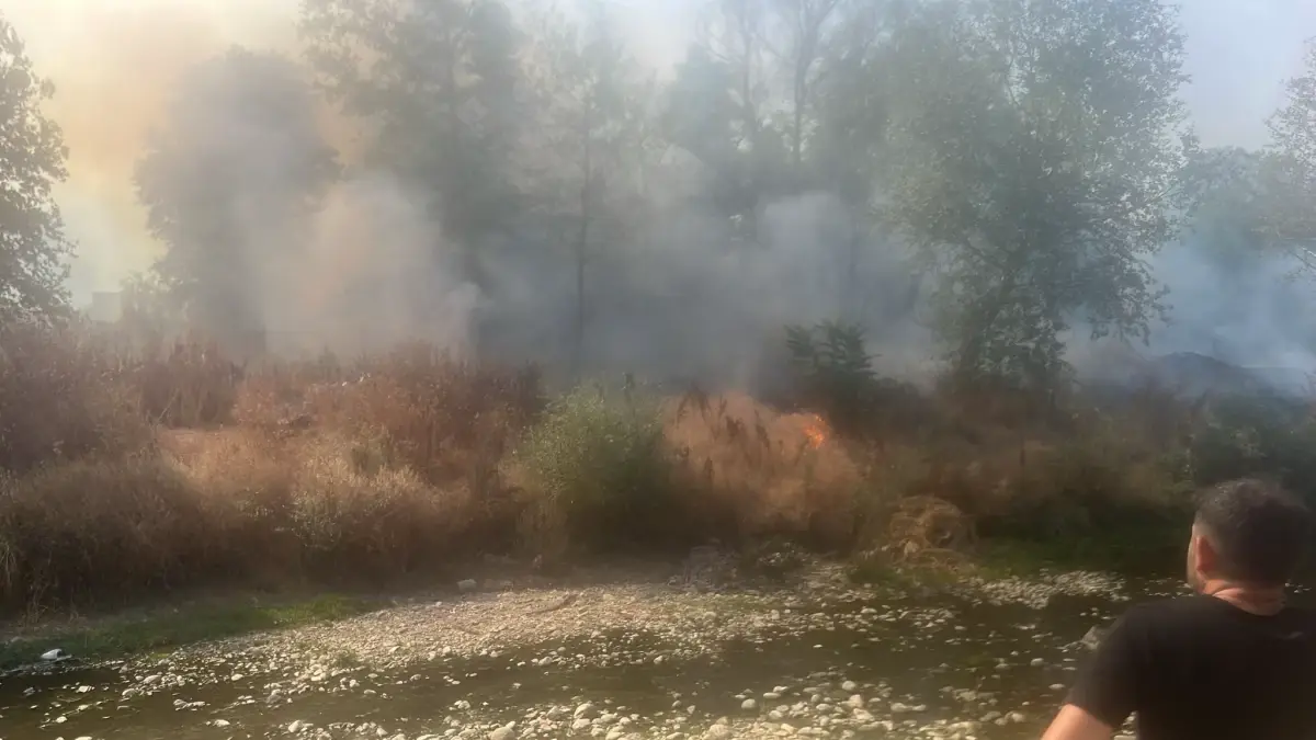 İnegöl’de 20 Dönümlük Ot Yangını Kontrol Altına Alındı