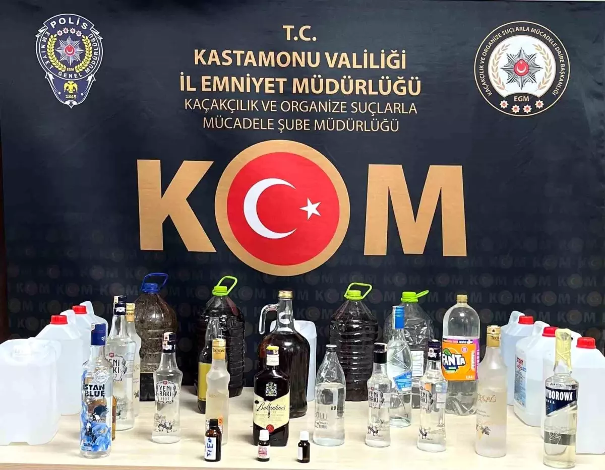 **Kastamonu’da Kaçak Alkol Operasyonu: 58 Litre Ele Geçirildi**
