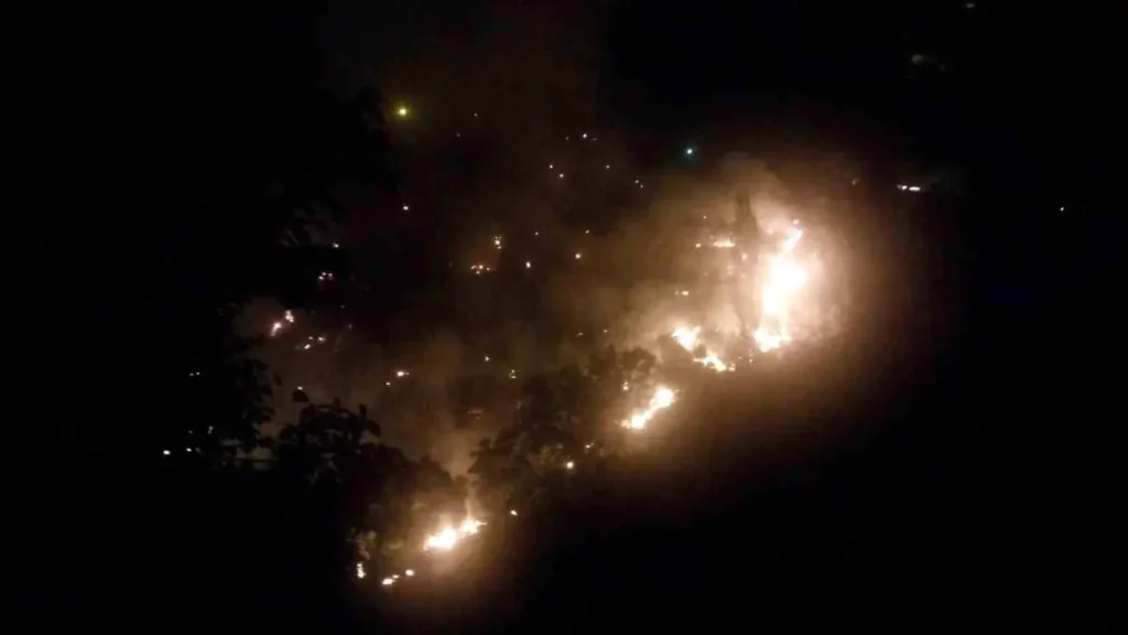 Aydın’ın Köşk ilçesinde akşam saatlerinde başlayan orman yangını