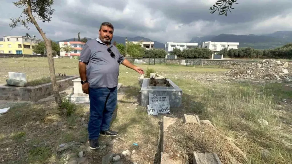 **Akli Dengesiz Kişi Mezarlara Zarar Verdi**