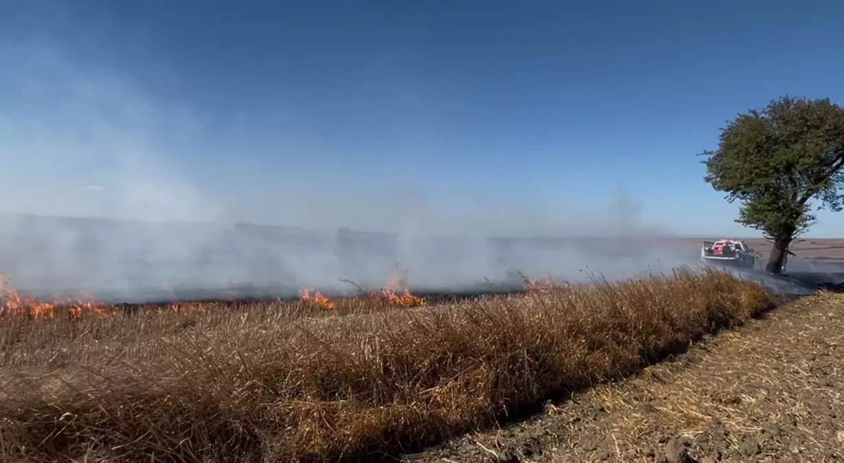 Çorlu’da Anız Yangını Kontrol Altına Alındı