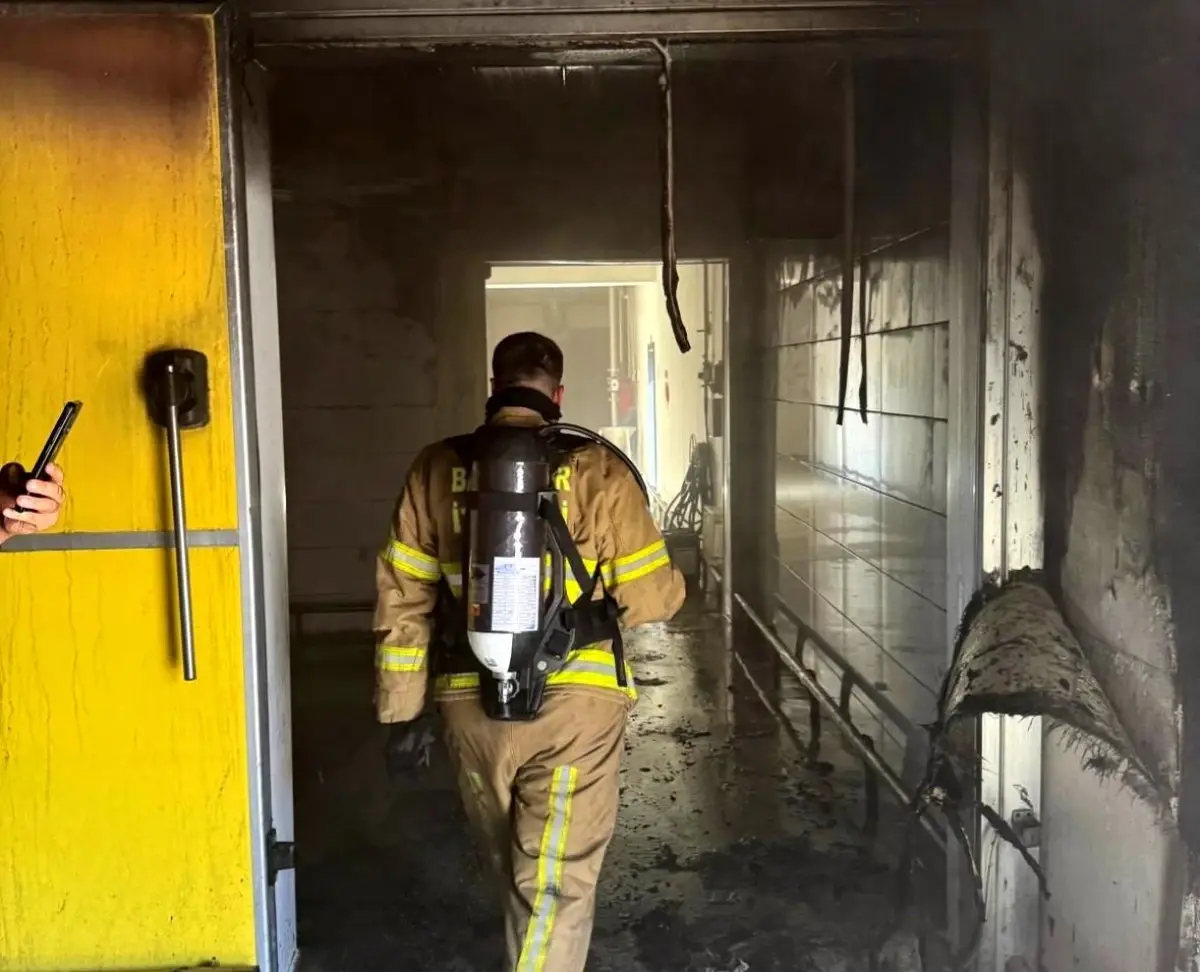 Bandırma’daki Damızlık İşletmede Yangın Paniği