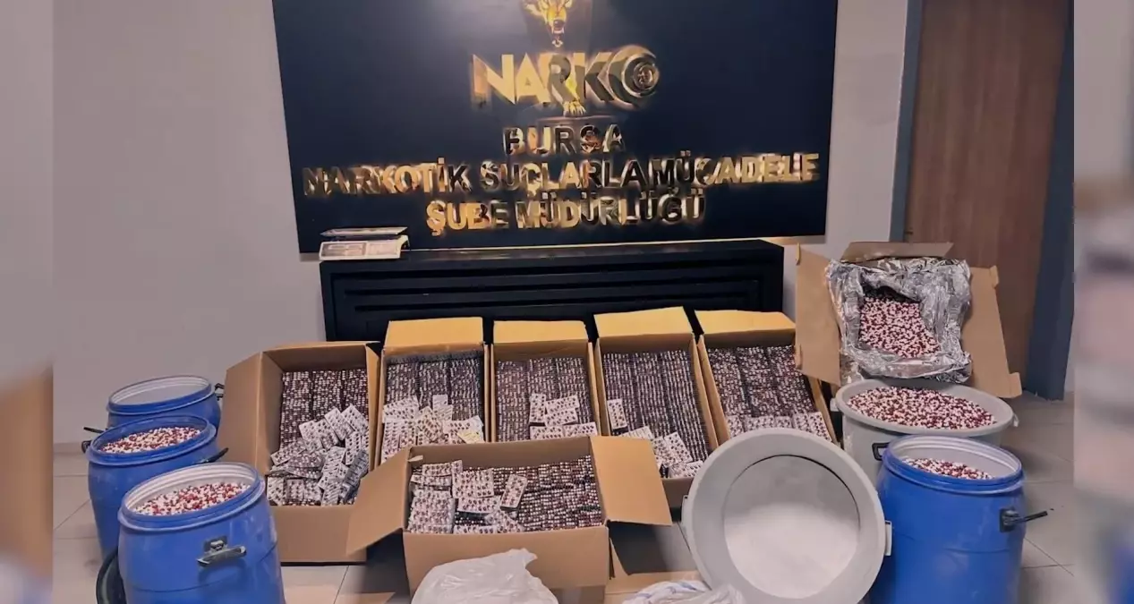 Bursa’da Dev Uyuşturucu Operasyonu: 300 Bin Hap Ele Geçirildi
