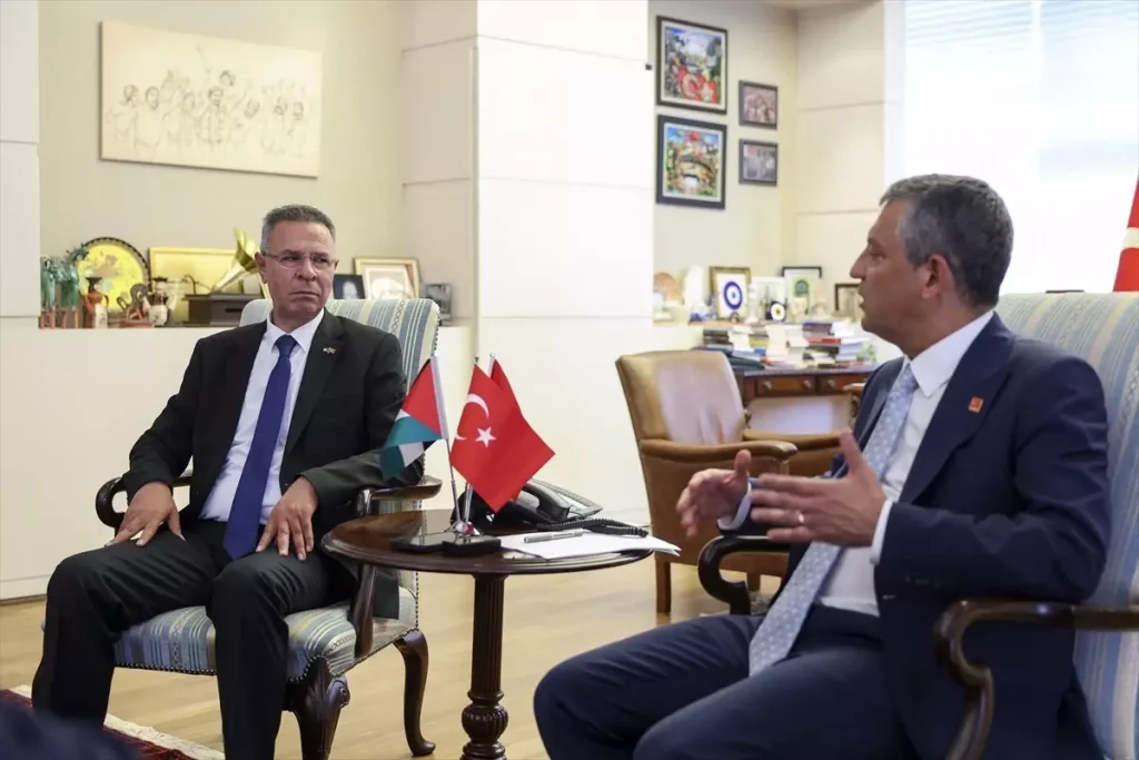 CHP Lideri Özgür Özel, Filistinli Büyükelçi ile Görüştü