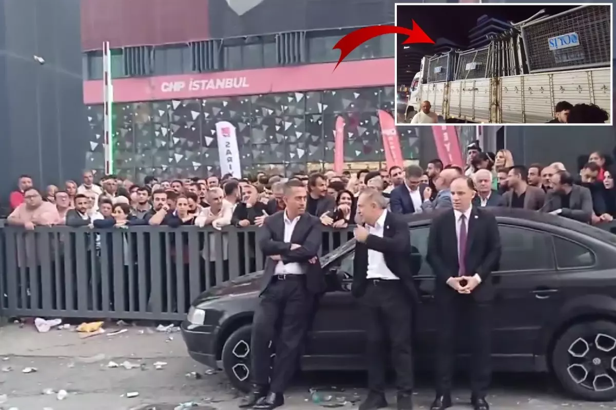 CHP İstanbul İl Binası Önünde Yüksek Gerilim