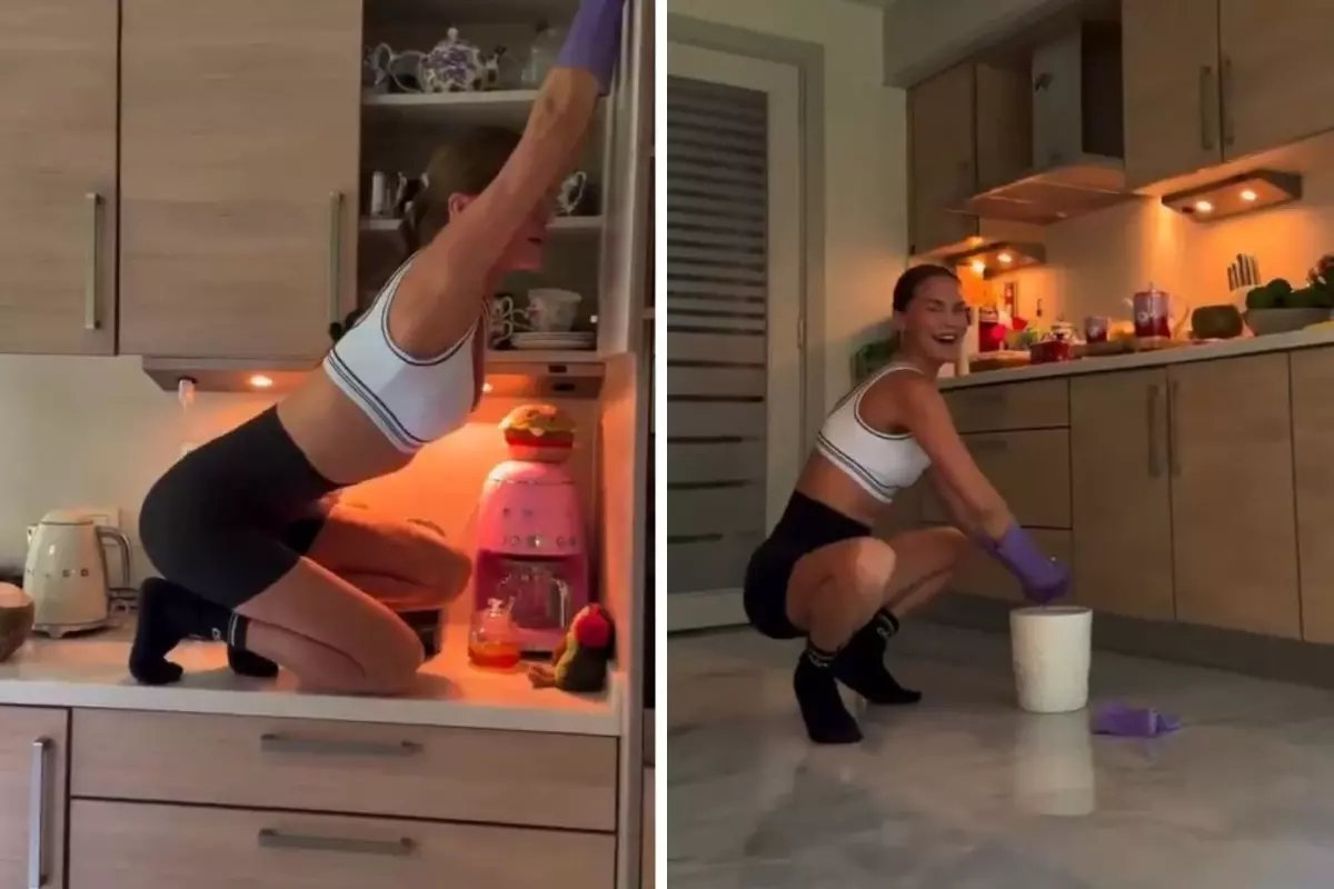 Ebru Şallı’dan Çok Yönlü Aktivite: Pilates ve Temizlik!