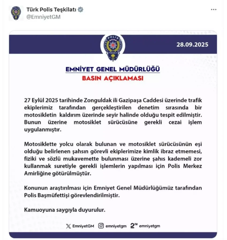 Trafik Denetimi Sırasında Polise Mukavemet