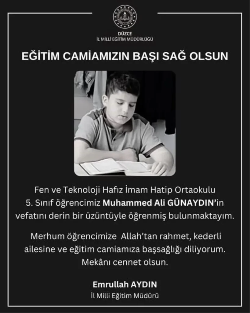 Tragedi Çamlıevler Mahallesinde: Muhammed Ali Günaydın’ı Kaybettik