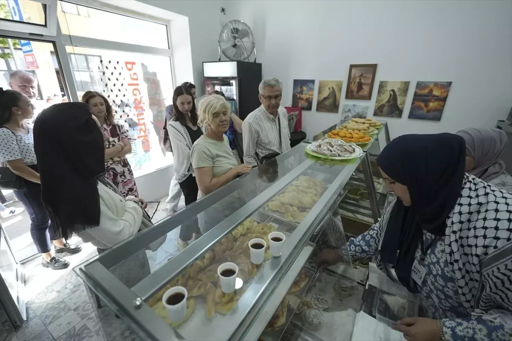 Gazze’li Kadın Bosna Hersek’te Filistin Lezzetlerini Tanıtıyor