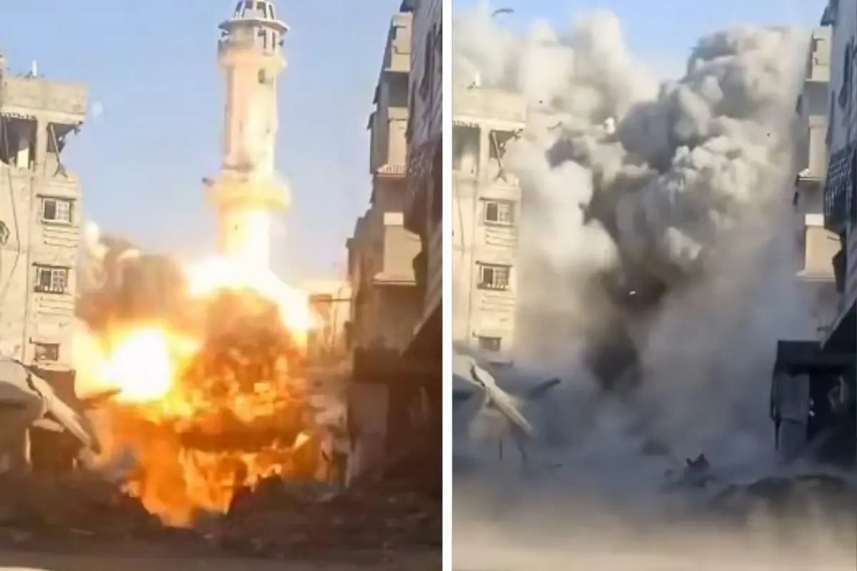 İsrail’in Gazze’ye Kara Harekatında Cami Vuruldu