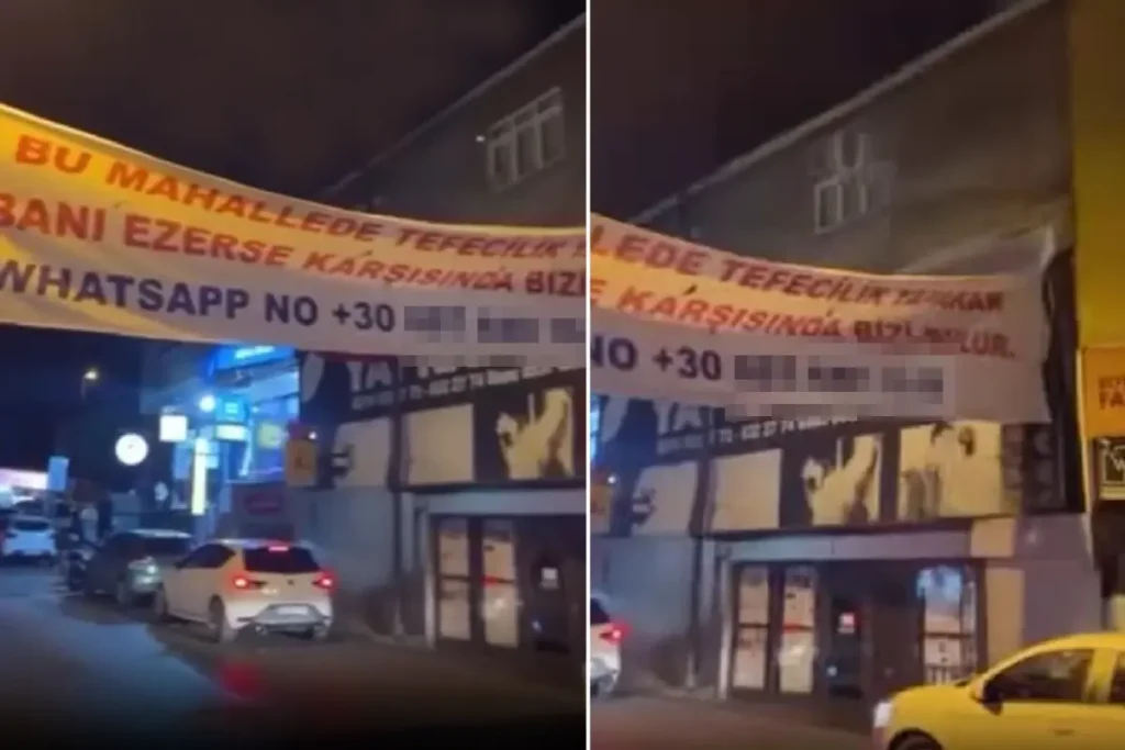 Ümraniye’yi Kızıştıran Tefecilik Pankartı