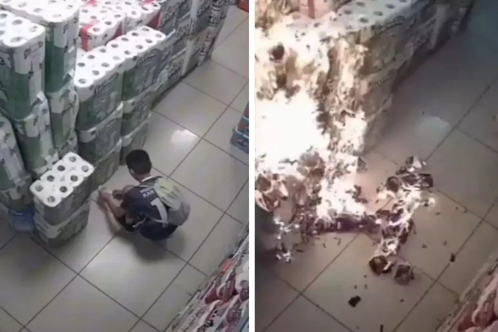 Minik Elin Yangınlı Market Macerası