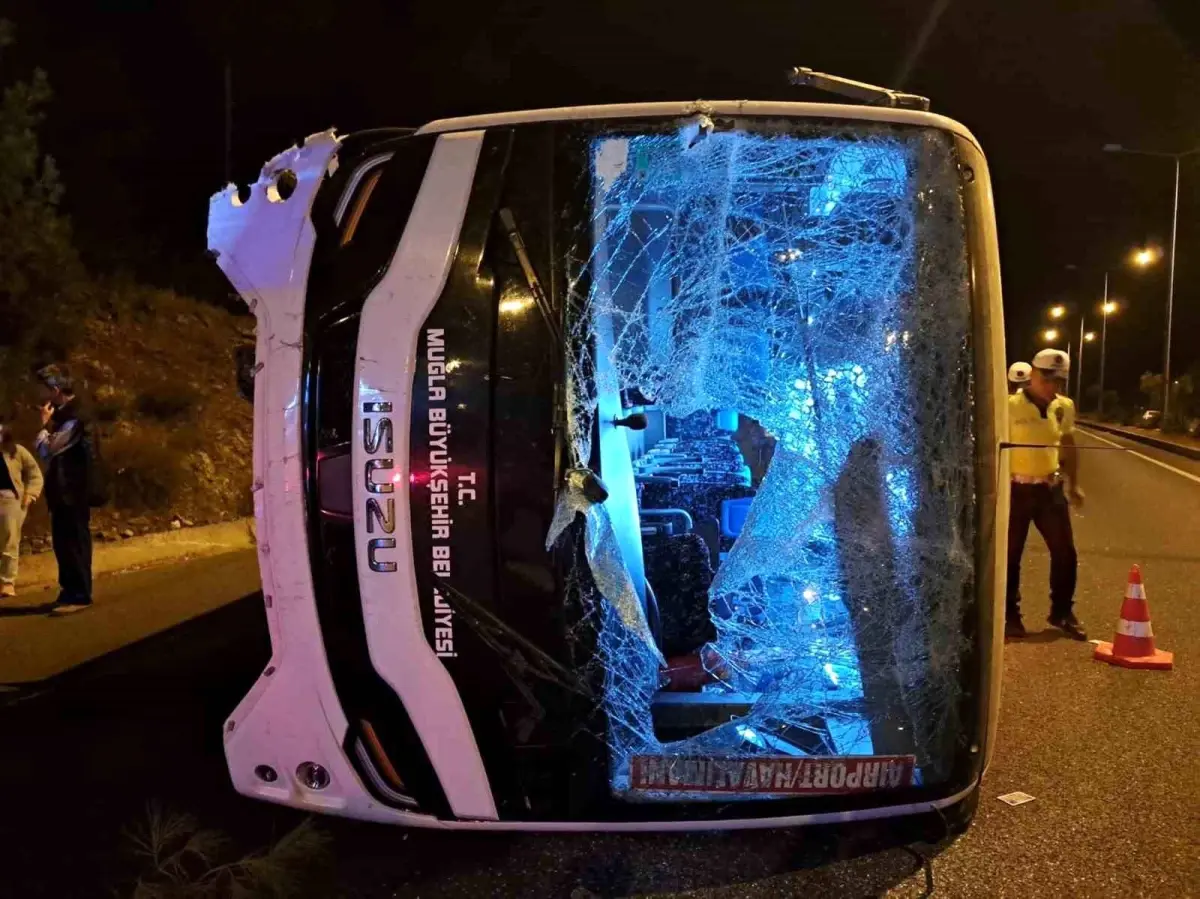 Muğla’da Havalimanı Otobüsü Kazası: 5 Yaralı