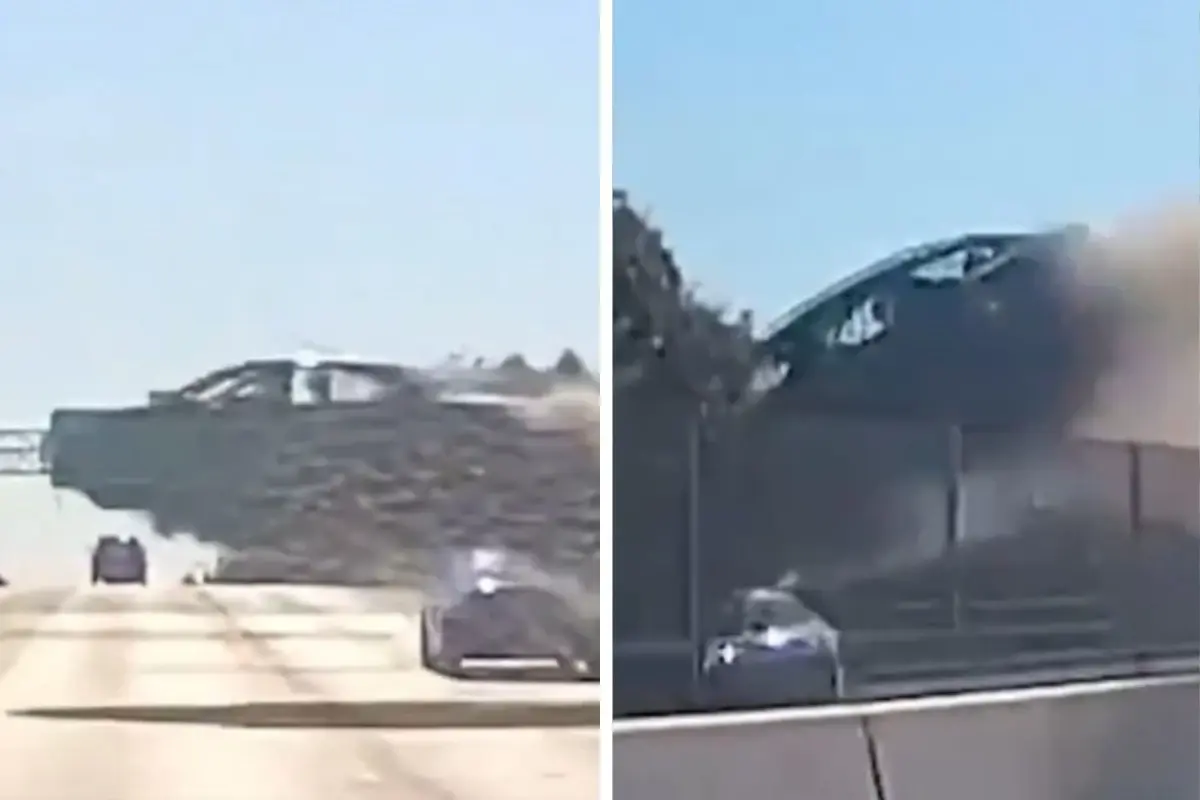 New York’ta Kontrolden Çıkan Araç Otoyol Üzerinden Uçtu