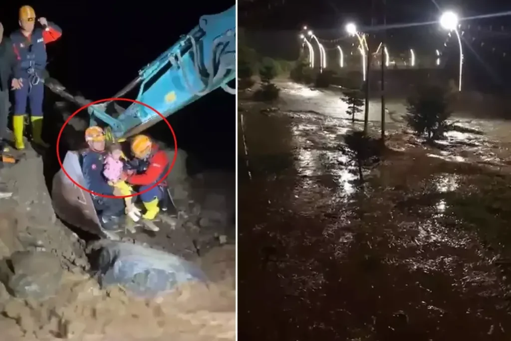 Rize’de Sağanak Sel ve Heyelana Neden Oldu