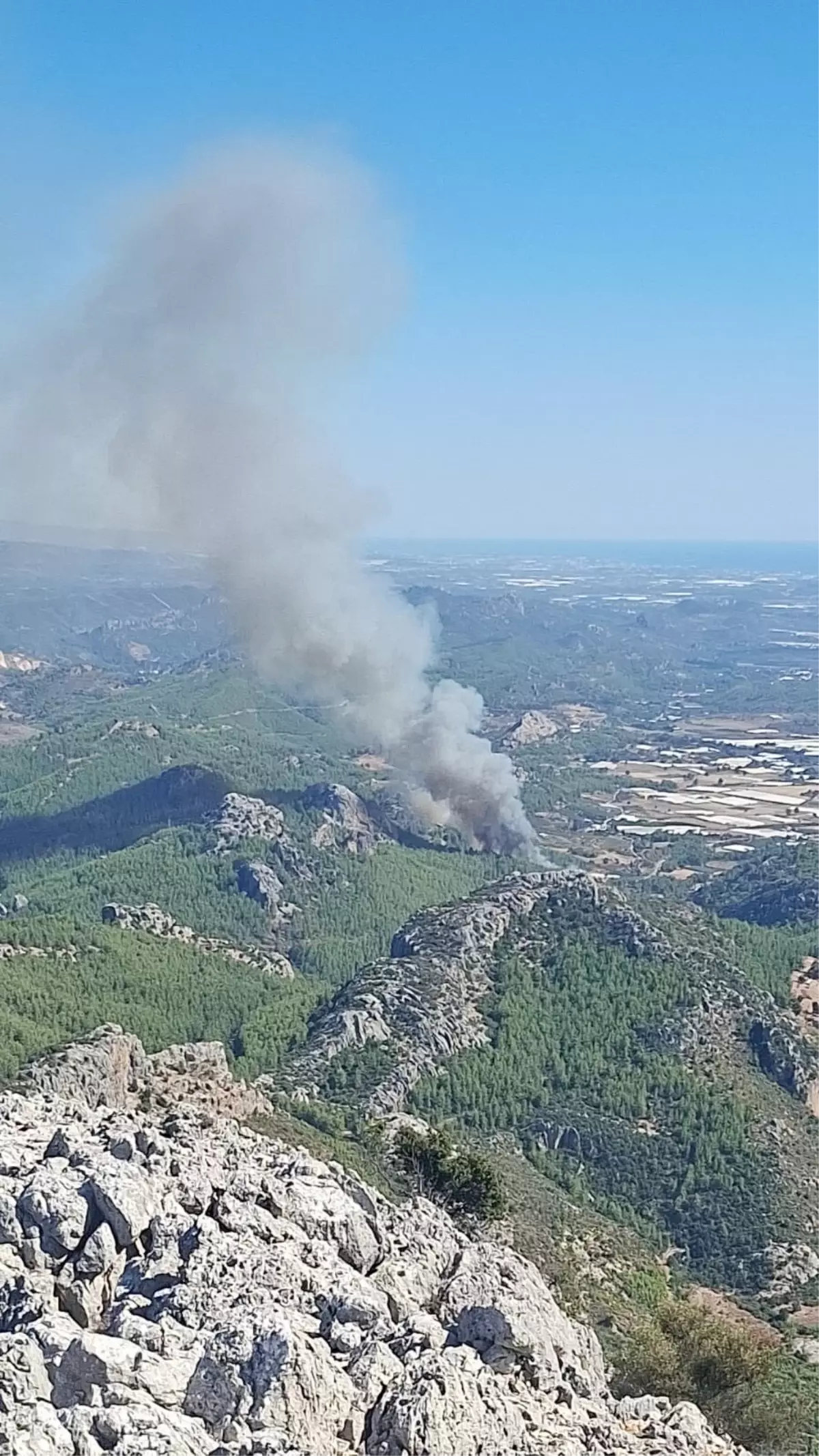 Antalya Serik’te Korkutan Orman Yangını