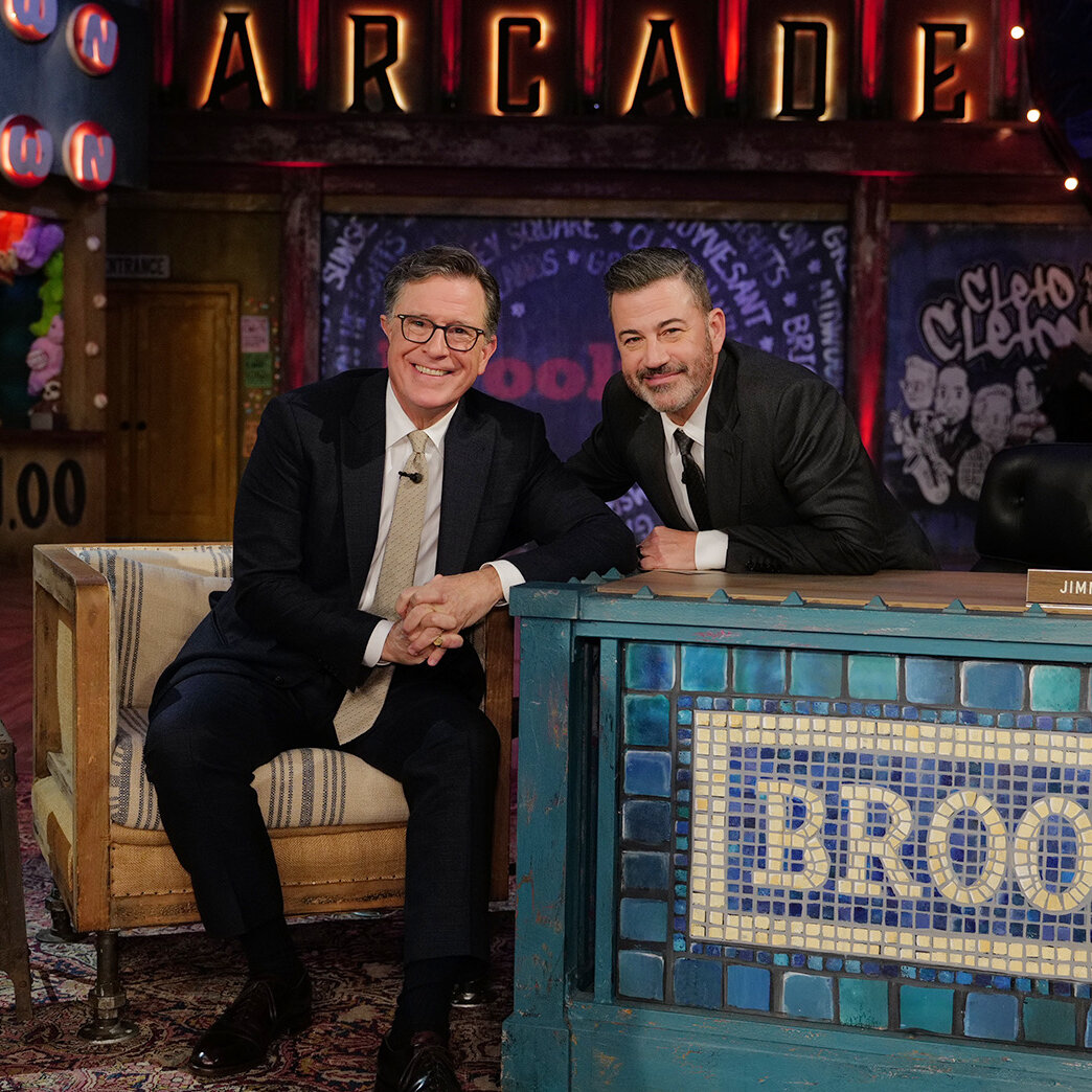 Kimmel and Colbert, Joined in New York, Show a United Front
