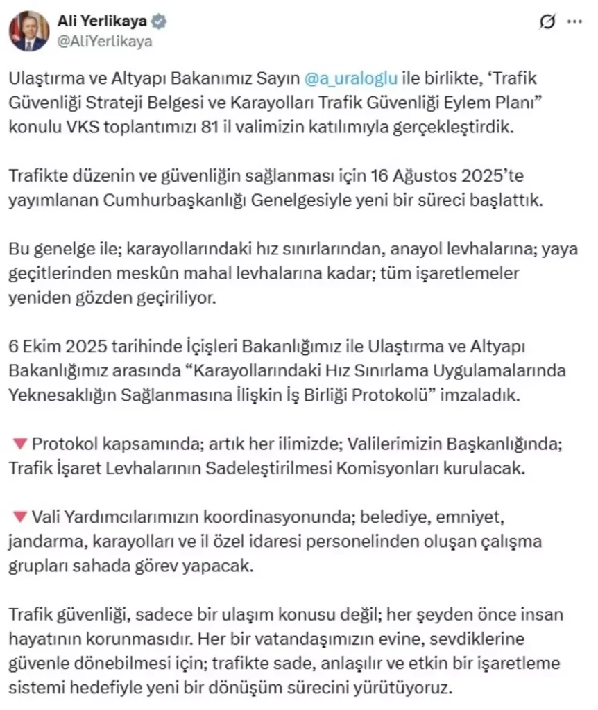 Trafik Güvenliği için Yeni Dönüşüm Süreci Başlatıldı