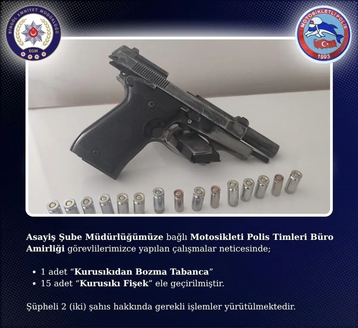 Bingöl’de Tabanca Ele Geçirildi