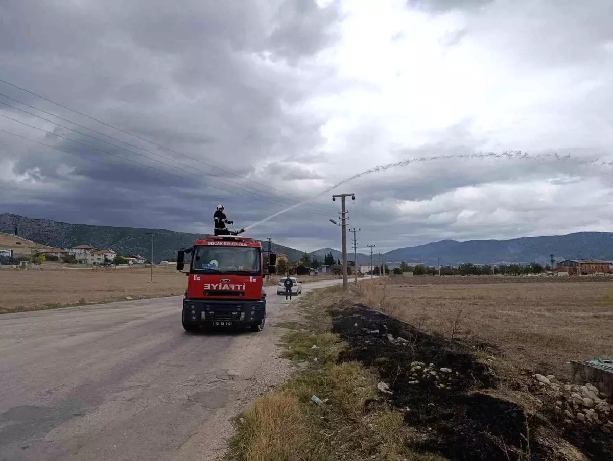 Bucak’ta Arazide Çıkan Yangın Kontrol Altına Alındı