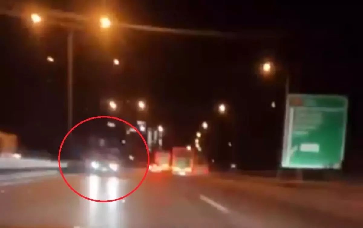 Bursa Otobanda Ters Yöne Giren Cip Kaza Yaptı